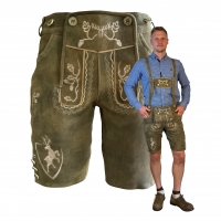 Wildbock olive mit weißen Stickereien Wildbock olive mit weißen Stickereien